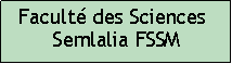 Zone de Texte: Facult des Sciences Semlalia FSSM